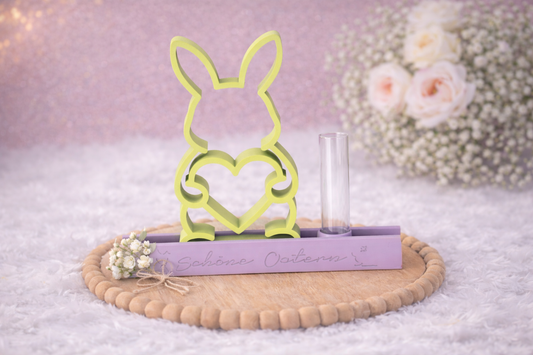 🐰 3MF Datei – Hasen Aufsteller mit austauschbarem Herz